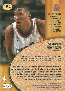 1999-00 Stadium Club #184 Shawn Marion Back