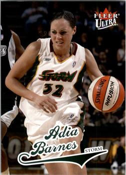 2004 Ultra WNBA #17 Adia Barnes Front