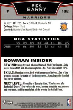2008-09 Bowman - Chrome #102 Rick Barry Back