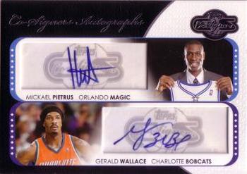 2008-09 Topps Co-Signers - Dual Autographs #CS-PW Mickael Pietrus / Gerald Wallace Front