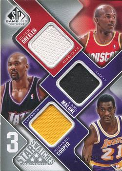 2009-10 SP Game Used - 3 Star Swatches #3S-MCD Michael Cooper / Clyde Drexler / Karl Malone Front