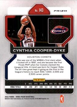 2022 Panini Prizm WNBA - Hyper #143 Cynthia Cooper-Dyke Back