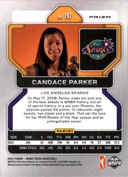 2022 Panini Prizm WNBA - Hyper #197 Candace Parker Back