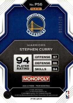 2022-23 Panini Prizm Monopoly - Prizm All-Stars Pink #PS6 Stephen Curry Back