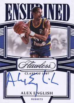 2022-23 Panini Flawless - Enshrined Signatures Blue #ES-AXE Alex English Front