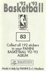 1992-93 Panini Stickers #83 Thurl Bailey Back