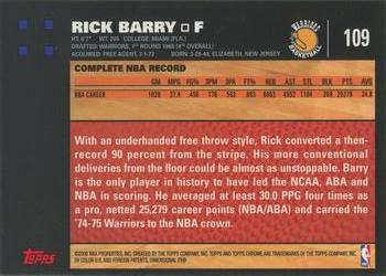 2007-08 Topps Chrome #109 Rick Barry Back