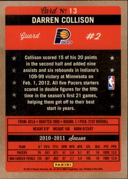 2011-12 Panini Past & Present #13 Darren Collison Back