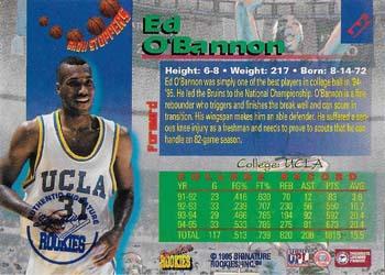 1995 Signature Rookies Draft Day - Show Stoppers Signatures #E1 Ed O'Bannon Back