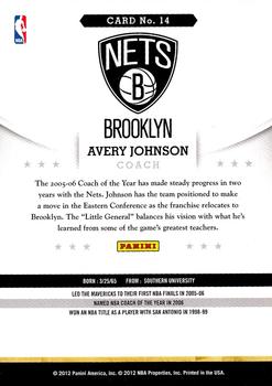 2012-13 Hoops #14 Avery Johnson Back