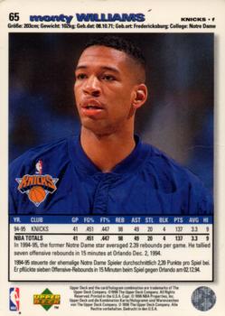 1995-96 Collector's Choice German II #65 Monty Williams Back