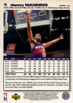 1995-96 Collector's Choice German II #78 Danny Manning Back