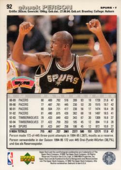 1995-96 Collector's Choice German II #92 Chuck Person Back