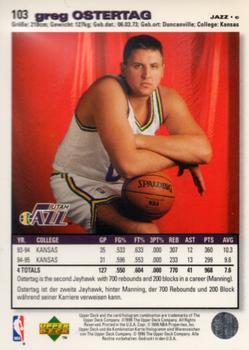 1995-96 Collector's Choice German II #103 Greg Ostertag Back