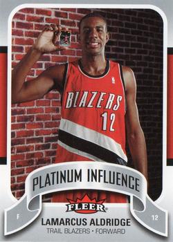 2006-07 Fleer - Michael Jordan's Platinum Influence #PI-LA LaMarcus Aldridge Front