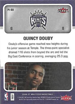 2006-07 Fleer - Michael Jordan's Platinum Influence #PI-QD Quincy Douby Back