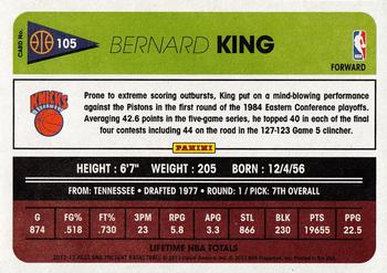 2012-13 Panini Past & Present #105 Bernard King Back