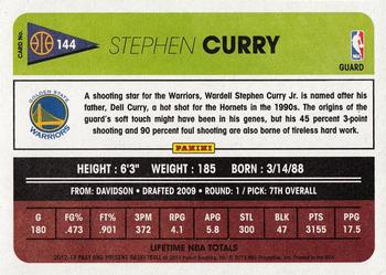 2012-13 Panini Past & Present #144 Stephen Curry Back
