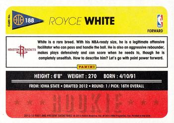 2012-13 Panini Past & Present #188 Royce White Back