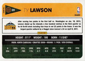 2012-13 Panini Past & Present #20 Ty Lawson Back