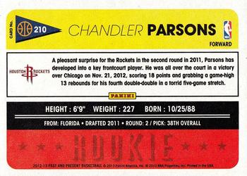 2012-13 Panini Past & Present #210 Chandler Parsons Back