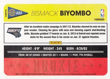 2012-13 Panini Past & Present #222 Bismack Biyombo Back