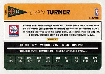 2012-13 Panini Past & Present #38 Evan Turner Back