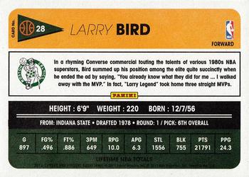 2012-13 Panini Past & Present #28 Larry Bird Back