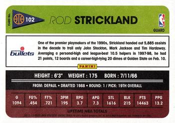 2012-13 Panini Past & Present #102 Rod Strickland Back