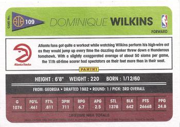 2012-13 Panini Past & Present #109 Dominique Wilkins Back