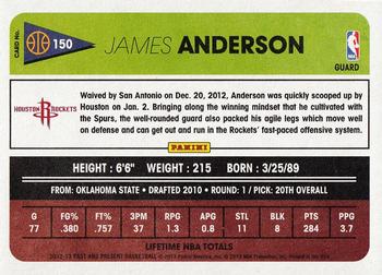 2012-13 Panini Past & Present #150 James Anderson Back