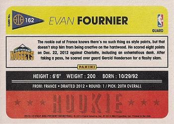 2012-13 Panini Past & Present #162 Evan Fournier Back