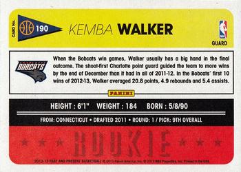 2012-13 Panini Past & Present #190 Kemba Walker Back