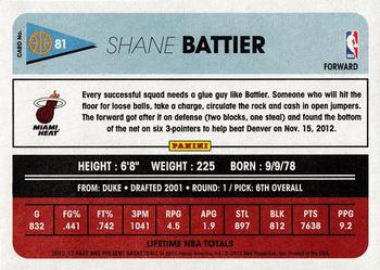 2012-13 Panini Past & Present #81 Shane Battier Back