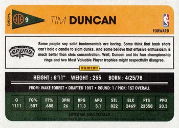 2012-13 Panini Past & Present #9 Tim Duncan Back