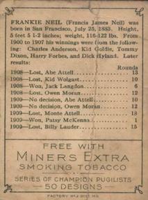 1911 American Tobacco Co. Champion Pugilists (T219) #NNO Frankie Neil Back