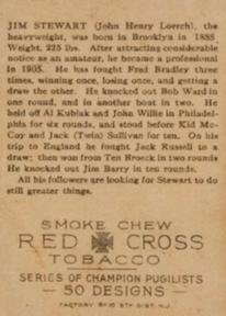 1911 American Tobacco Co. Champion Pugilists (T219) #NNO Jim Stewart Back