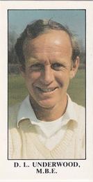 1986 Kent County Cricket Club Cricketers #44 Derek Underwood Front