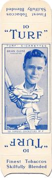 1950 Carreras Cigarettes 50 Famous Cricketers - Uncut Singles #7 Brian Close Front
