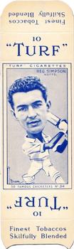 1950 Carreras Cigarettes 50 Famous Cricketers - Uncut Singles #34 Reg Simpson Front
