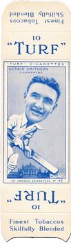 1950 Carreras Cigarettes 50 Famous Cricketers - Uncut Singles #42 Gerald Smithson Front