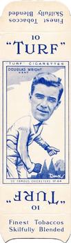 1950 Carreras Cigarettes 50 Famous Cricketers - Uncut Singles #44 Douglas Wright Front