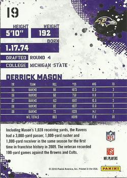 2010 Score #19 Derrick Mason Back