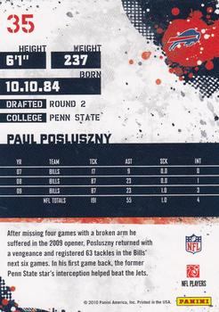 2010 Score #35 Paul Posluszny Back