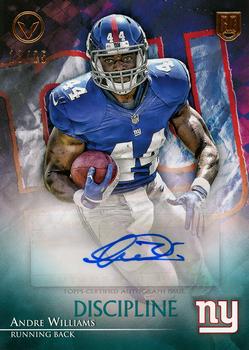 2014 Topps Valor - Autographs Discipline #VA-AW Andre Williams Front