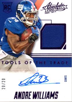 2014 Panini Absolute - Tools of the Trade Rookie Signatures #TTRS-AW Andre Williams Front