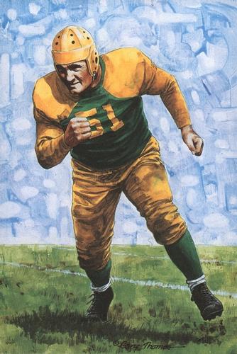 1989 Goal Line Hall of Fame Art Collection  #15 Cal Hubbard Front