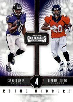 2016 Panini Contenders - Round Numbers #14 Kenneth Dixon / Devontae Booker Front