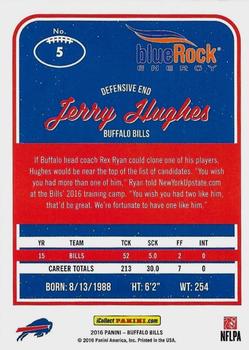 2016 Donruss Blue Rock Energy Buffalo Bills #5 Jerry Hughes Back