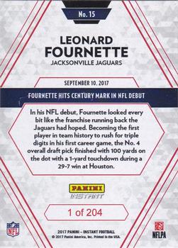 2017 Panini Instant NFL #15 Leonard Fournette Back
